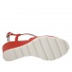 Sandale pour femmes en cuir rouge avec courroie croisé talon compensé 6 - Pointures disponibles:  42, 43