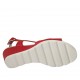 Sandalo da donna in pelle rossa zeppa 5 - Misure disponibili: 42, 45