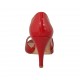 Zapato abierto para mujer en charol rojo tacon 9 - Tallas disponibles:  45, 46