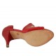 Zapato abierto para mujer en charol rojo tacon 9 - Tallas disponibles:  45, 46