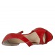 Escarpin à bout ouvert pour femmes en cuir verni rouge talon 9 - Pointures disponibles:  45, 46