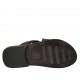 Chanclas para hombres en piel y piel estampada negra - Tallas disponibles:  36, 37, 38, 46, 47, 49