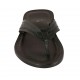 Chanclas de dedo para hombres en piel y piel estampada negra - Tallas disponibles:  36, 37, 38, 46, 47, 48, 49