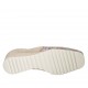 Chaussure fermeé pour femmes avec elastiques en daim perforé beige et cuir imprimé multicouleur talon compensé 3 - Pointures disponibles:  44