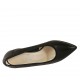 Woman's pump in black leather heel 5 - Available sizes:  32