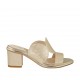 Mule imprimé platine pour femmes talon 6 - Pointures disponibles:  43