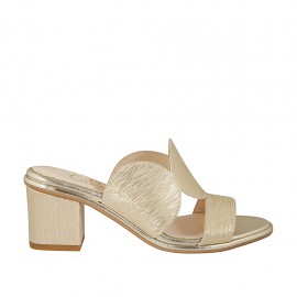 Sabot aperto da donna stampato platino tacco 6 - Misure disponibili: 31, 43