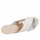 Mule ouvert pour femmes en cuir verni argent et imprimé blanc avec plateforme et talon 9 - Pointures disponibles:  43