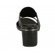 Mule pour femmes en cuir noir talon 6 - Pointures disponibles:  43