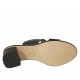 Mule pour femmes en cuir noir talon 6 - Pointures disponibles:  43