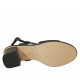 Sandalo da donna in vernice nera tacco 6 - Misure disponibili: 42, 43