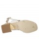 Woman's sandal in white pierced leather heel 5 - Available sizes:  32
