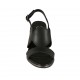 Sandale pour femmes en cuir noir talon 6 - Pointures disponibles:  31, 32, 42