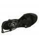 Sandalo da donna in pelle nera con cinturino, plateau e zeppa 12 - Misure disponibili: 43