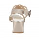 Sandalo forato stampato color champagne da donna tacco 5 - Misure disponibili: 32, 42
