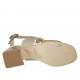 Sandalo forato stampato color champagne da donna tacco 5 - Misure disponibili: 32, 42
