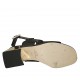 Woman's sandal in black pierced leather heel 5 - Available sizes:  31, 32, 33
