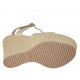 Sandalo da donna platino con cinturino, plateau e zeppa 12 - Misure disponibili: 42, 43, 44, 46
