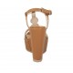 Sandalia para mujer en piel color cuero con cinturon, plataforma y cuña 12 - Tallas disponibles:  42, 43