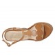 Sandalo da donna in pelle cuoio con cinturino, plateau e zeppa 12 - Misure disponibili: 42, 43