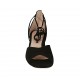 Scarpa aperta da donna con lacci in camoscio nero tacco 3 - Misure disponibili: 34