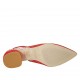 Woman's slingback pump with elastic band in red suede heel 5 - Available sizes:  33, 45