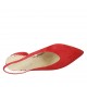 Slingback für Damen mit Gummiband aus rotem Wildleder Absatz 5 - Verfügbare Größen:  33, 45