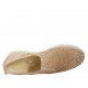 Zapato para mujer con elastico y estras en gamuza beis cuña 3 - Tallas disponibles:  45