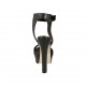 Woman's platform sandal with strap in black leather heel 13 - Available sizes:  34