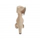 Scarpa aperta da donna con fibbia alla caviglia e plateau in camoscio beige tacco 11 - Misure disponibili: 34, 43