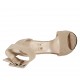 Chaussure ouverte pour femmes avec boucle à la cheville et plateforme en daim beige talon 11 - Pointures disponibles:  34, 43