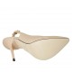 Slingback für Damen mit innerem Plateau aus nudefarbenem Leder Absatz 12 - Verfügbare Größen:  43