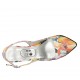 Slingback für Damen mit innerem Plateau aus buntem blumengemustertem Stoff Absatz 12 - Verfügbare Größen:  33, 34