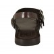 Men's sandal with buckles in dark brown leather - Available sizes:  36, 37, 38, 46, 47, 48, 49