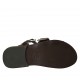 Men's sandal with buckles in dark brown leather - Available sizes:  36, 37, 38, 46, 47, 48, 49
