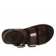 Sandalia para hombres con hebillas en piel marron oscuro - Tallas disponibles:  36, 37, 38, 46, 47, 48, 49