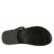 Sandalia para hombres con hebillas en piel negra - Tallas disponibles:  36, 37, 38, 47, 48