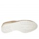 Chaussure pour femmes avec élastiques et semelle interieur amovible en daim et daim perforé taupe talon 4 - Pointures disponibles:  42