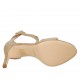 Zapato abierto con cinturones y elastico para mujer en gamuza beis tacon 8 - Tallas disponibles:  42