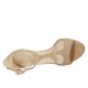 Zapato abierto con cinturones y elastico para mujer en gamuza beis tacon 8 - Tallas disponibles:  42