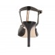 Sandale pour femmes en cuir verni noir avec courroie talon 8 - Pointures disponibles:  32, 33, 42