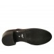 Zapato con elastico para mujer en piel marron oscuro tacon 5 - Tallas disponibles:  33, 43