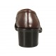 Mocasino para mujer con borlas en piel marron oscuro tacon 5 - Tallas disponibles:  33, 34, 43