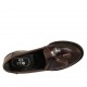 Mocassin pour femmes avec glands en cuir marron foncé talon 5 - Pointures disponibles:  33, 34, 43