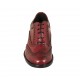Zapato oxford para mujer con cordones en piel granate tacon 5 - Tallas disponibles:  42, 43