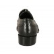 Scarpa elegante stringata derby da donna in pelle nera tacco 3 - Misure disponibili: 32, 43, 45