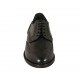 Scarpa elegante stringata derby da donna in pelle nera tacco 3 - Misure disponibili: 32, 43, 45