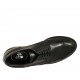 Scarpa elegante stringata derby da donna in pelle nera tacco 3 - Misure disponibili: 32, 43, 45
