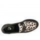 Woman's loafer in spotted and black leather heel 2 - Available sizes:  33, 43