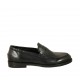 Mocassino da donna in pelle nera tacco 2 - Misure disponibili: 32, 33